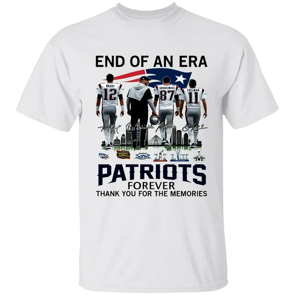 End Of An Era Patriots Forever Thank You For The Memories Vintage Shirt - Image 9
