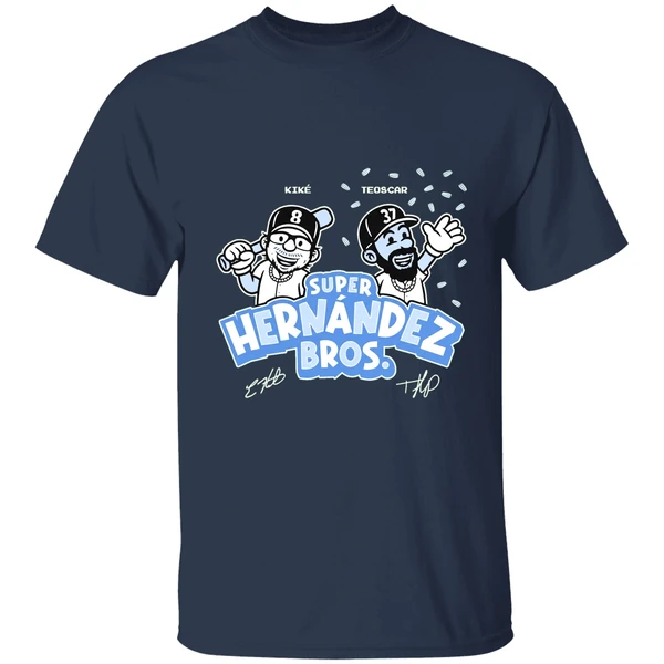 Enrique Hernandez And Teoscar Hernandez Los Angeles Dodgers Super Hernandez Bros Shirt - Image 4