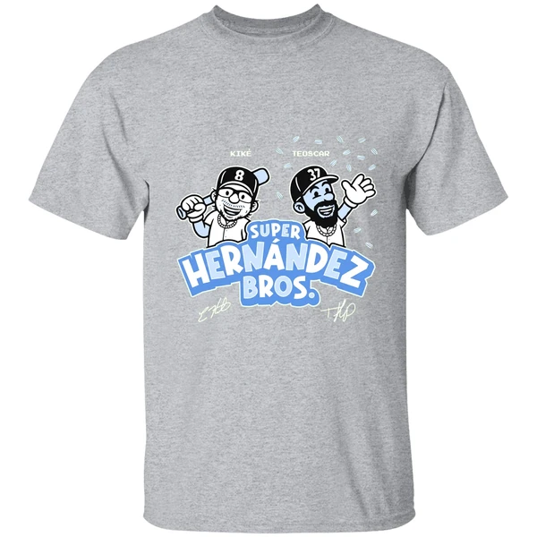 Enrique Hernandez And Teoscar Hernandez Los Angeles Dodgers Super Hernandez Bros Shirt - Image 8