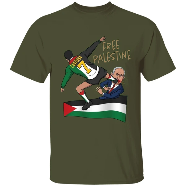 Eric Cantona Kick Free Palestine Shirt - Image 4