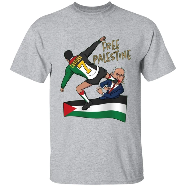 Eric Cantona Kick Free Palestine Shirt - Image 9