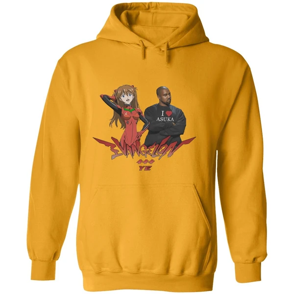 Evangelion Asuka Kanye West Anime Hoodie