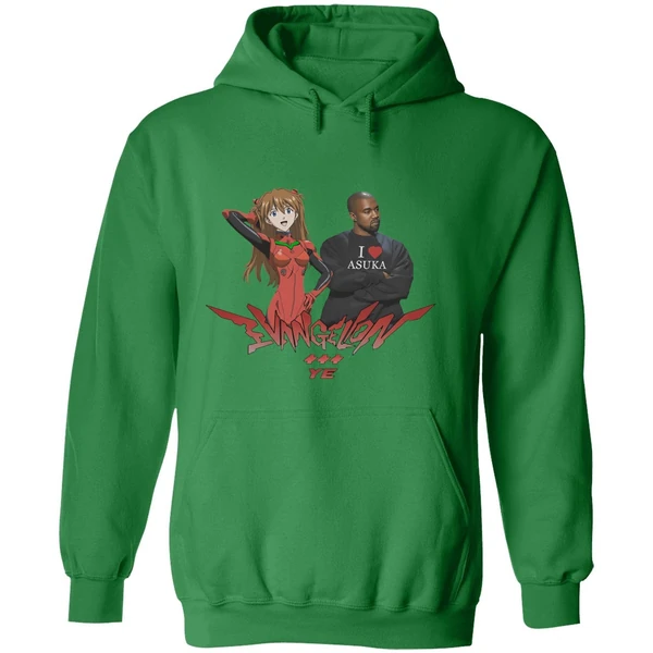Evangelion Asuka Kanye West Anime Hoodie - Image 2