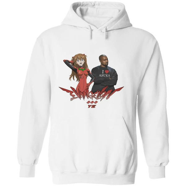 Evangelion Asuka Kanye West Anime Hoodie - Image 8