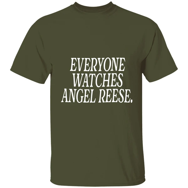 everyone watches angel reese shirt militarygreen