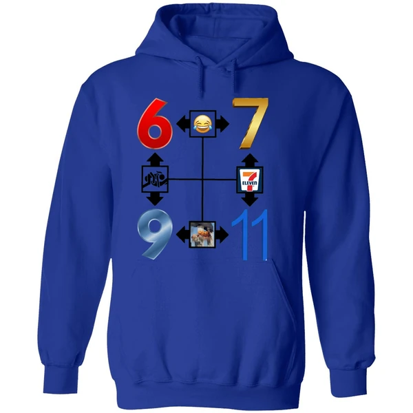 Explore The 67 911 Go To Heaven Meme And Number Compass Hoodie - Image 7