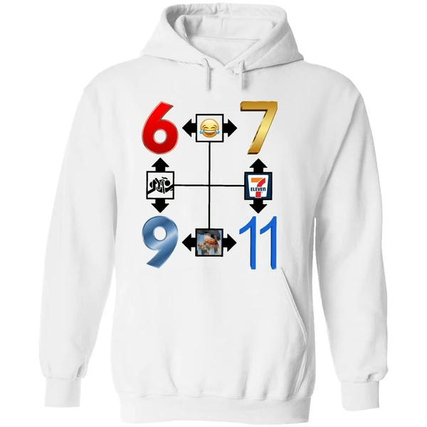 Explore The 67 911 Go To Heaven Meme And Number Compass Hoodie - Image 8