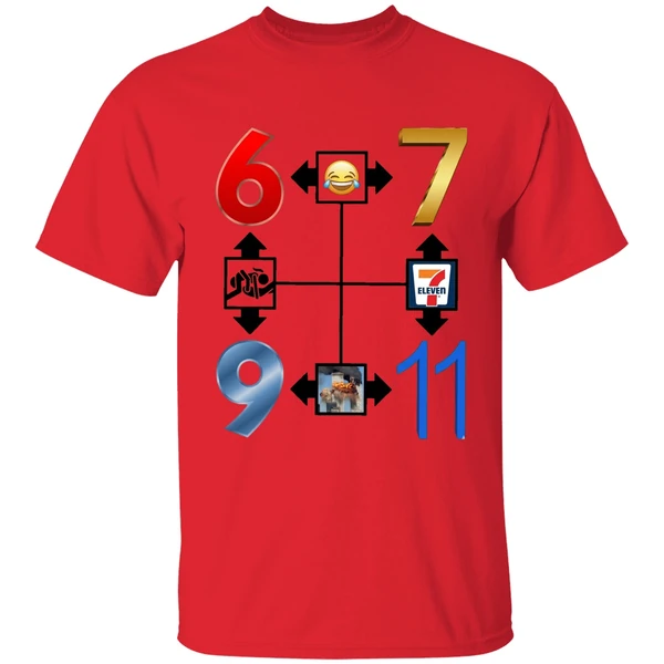 explore the 67 911 go to heaven meme and number compass shirt red