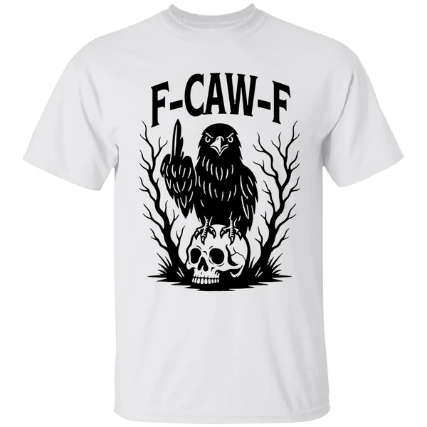 F Caw F Gothic Raven Middle Finger Shirt