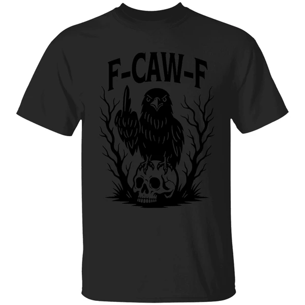 F Caw F Gothic Raven Middle Finger Shirt - Image 7