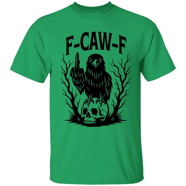 F Caw F Gothic Raven Middle Finger Shirt - Image 8