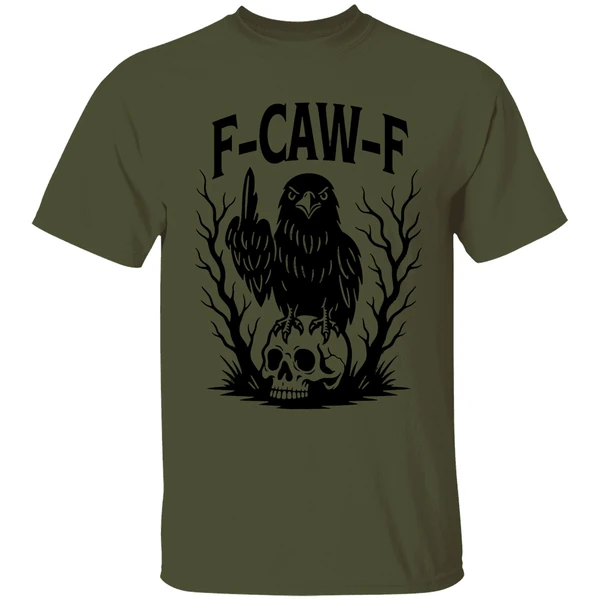 F Caw F Gothic Raven Middle Finger Shirt - Image 9