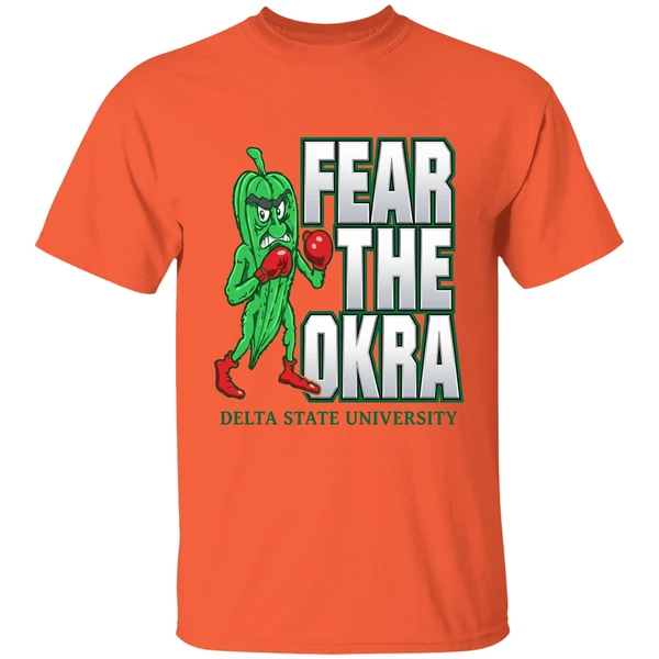 fear the okra delta state university shirt orange