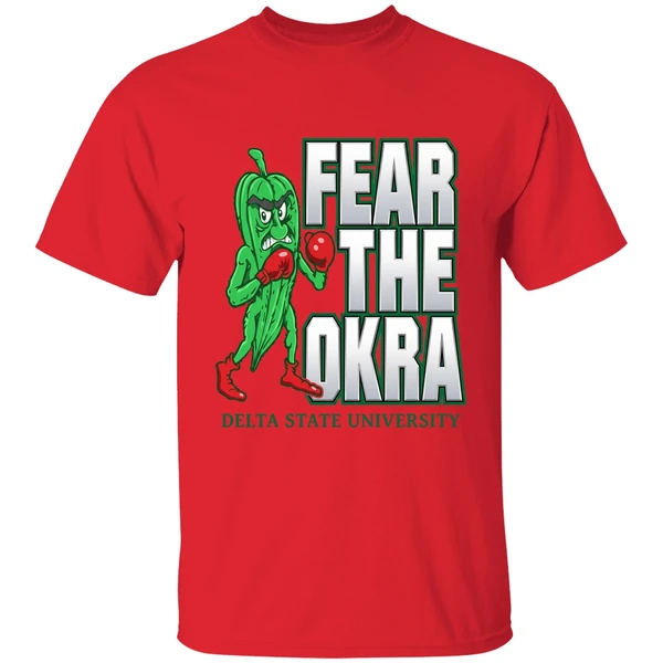 fear the okra delta state university shirt red