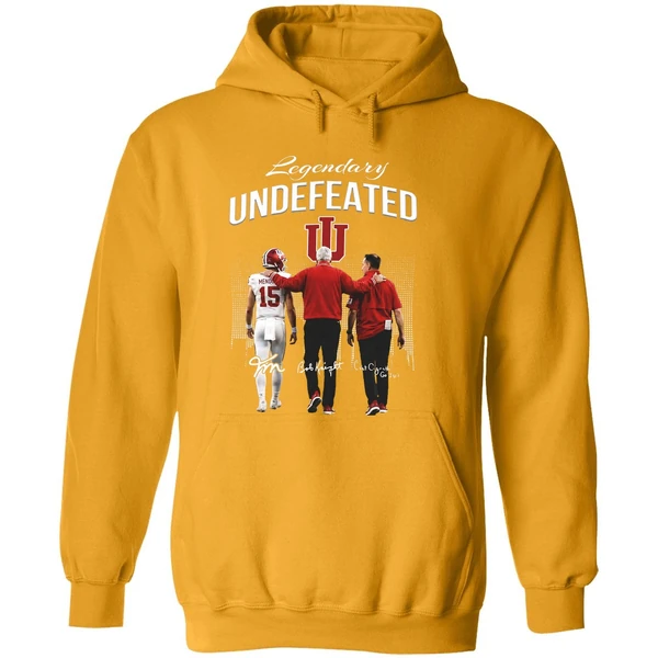 Fernando Mendoza Bob Knight And Curt Cignetti Indiana Hoosiers Undefeated Hoodie