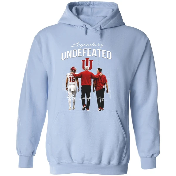 Fernando Mendoza Bob Knight And Curt Cignetti Indiana Hoosiers Undefeated Hoodie - Image 4