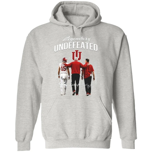 Fernando Mendoza Bob Knight And Curt Cignetti Indiana Hoosiers Undefeated Hoodie - Image 9