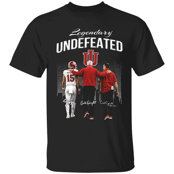 Fernando Mendoza Bob Knight And Curt Cignetti Indiana Hoosiers Undefeated Shirt