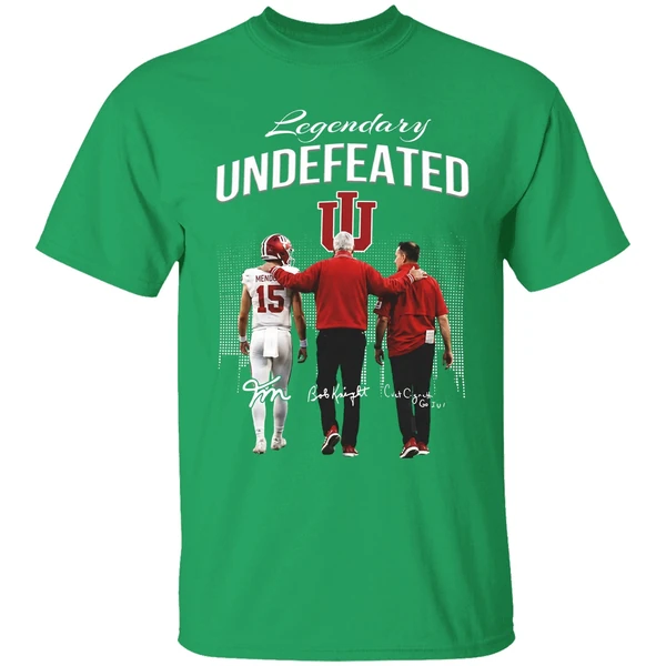 Fernando Mendoza Bob Knight And Curt Cignetti Indiana Hoosiers Undefeated Shirt - Image 2