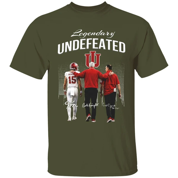 Fernando Mendoza Bob Knight And Curt Cignetti Indiana Hoosiers Undefeated Shirt - Image 4