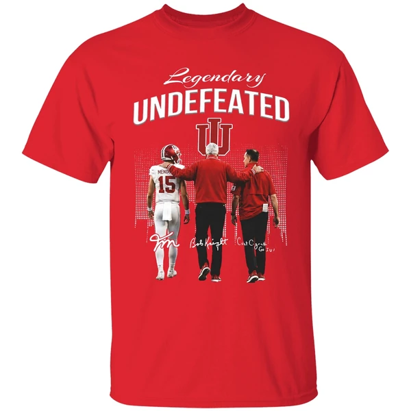 Fernando Mendoza Bob Knight And Curt Cignetti Indiana Hoosiers Undefeated Shirt - Image 7