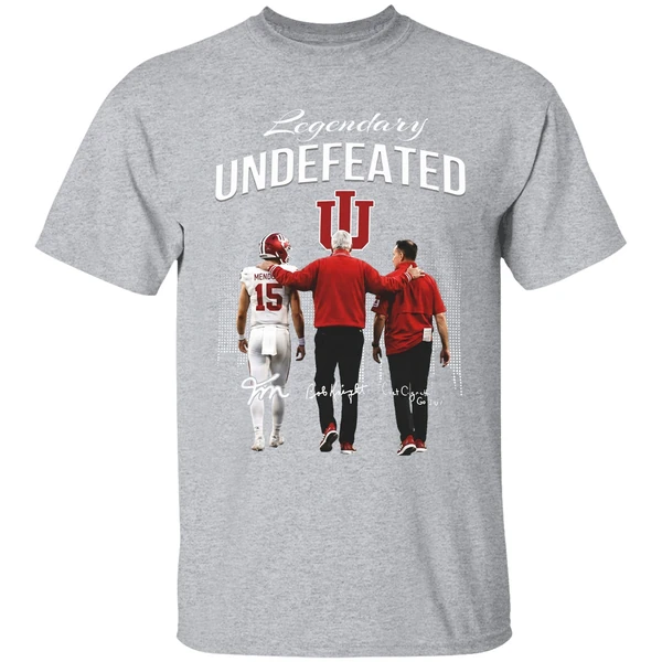 Fernando Mendoza Bob Knight And Curt Cignetti Indiana Hoosiers Undefeated Shirt - Image 9