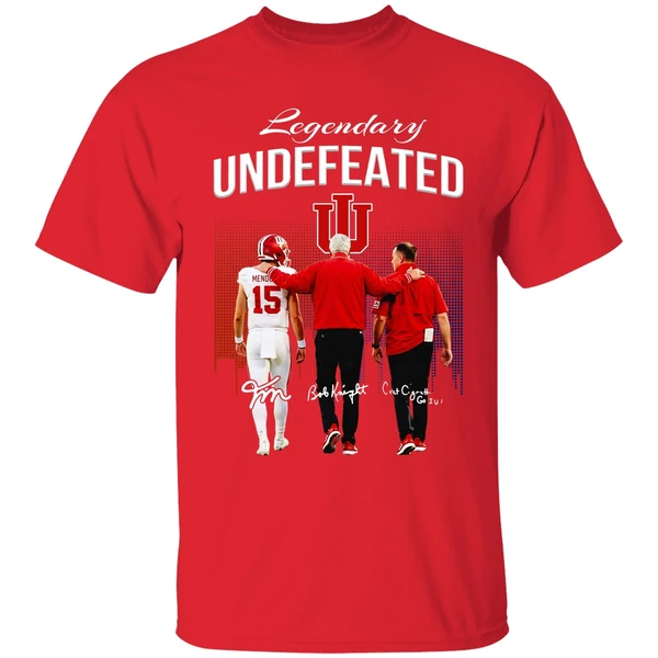 Fernando Mendoza Bob Knight Curt Cignetti Indiana Hoosiers Legendary National Championship Shirt - Image 7