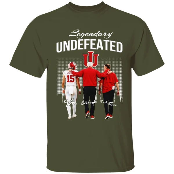 fernando mendoza bob knight curt cignetti indiana hoosiers shirt militarygreen