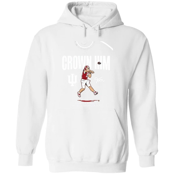 Fernando Mendoza Crown Him Indiana Hoosiers Touchdown King Chriast Hoodie - Image 8