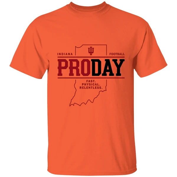 fernando mendoza indiana pro day football shirt orange