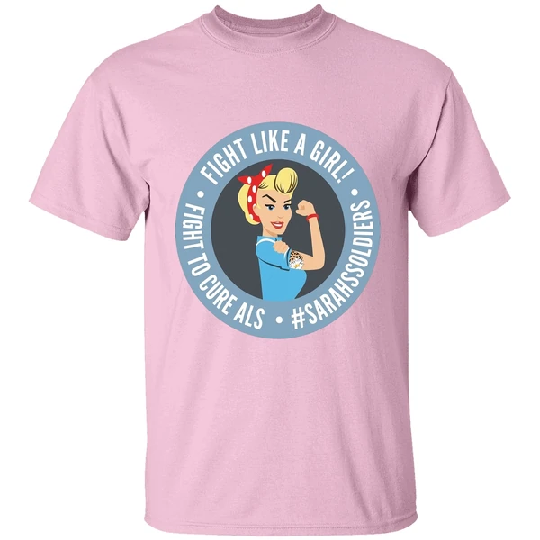 Fight Like A Girl Fight To Cure Als Sarah Soldiers Shirt - Image 2