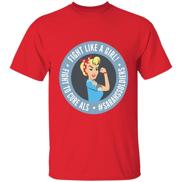 Fight Like A Girl Fight To Cure Als Sarah Soldiers Shirt - Image 4