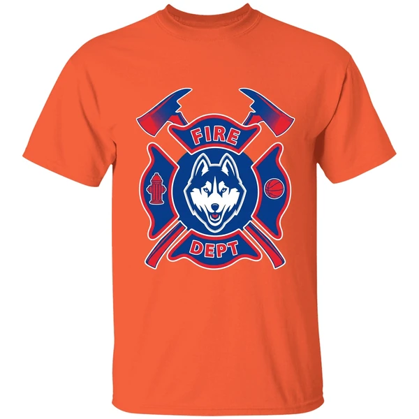 fire dept uconn huskies shirt orange