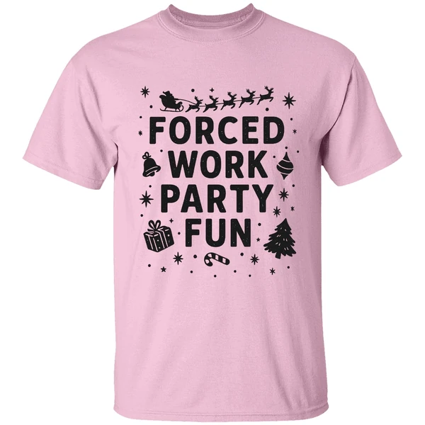 Forced Work Party Fun Merry Christmas Shirt Forced Work Party Fun Merry Christmas Shirt