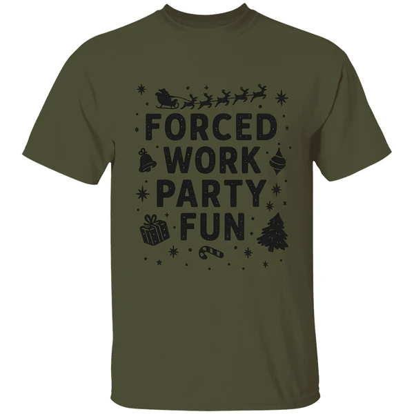 Forced Work Party Fun Merry Christmas Shirt - Image 3