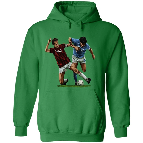 Franco Baresi Vs Diego Maradona Who Is Baresi Art Hoodie - Image 2