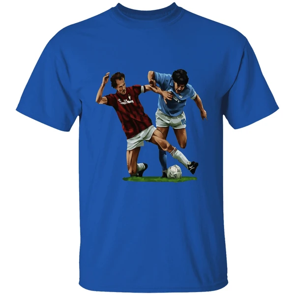 franco baresi vs diego maradona who is baresi art shirt royalblue