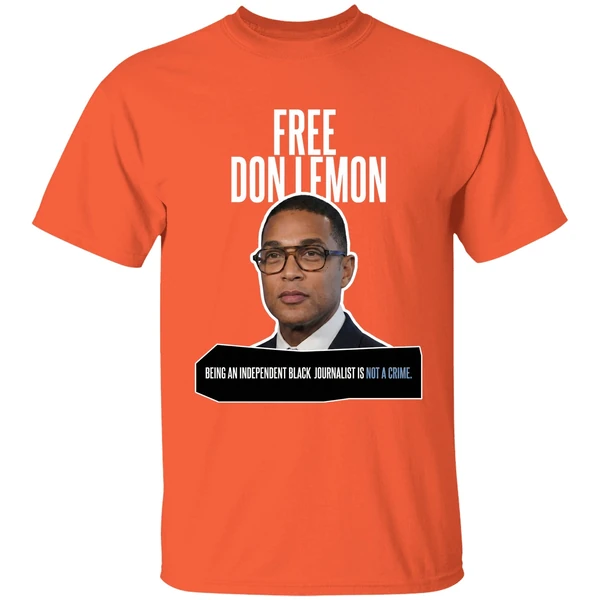 free don lemon being an independent black journalist is not a crime shirt orange