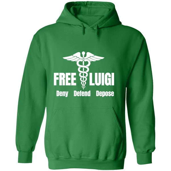 Free Luigi Deny Defend Depose Hoodie - Image 2