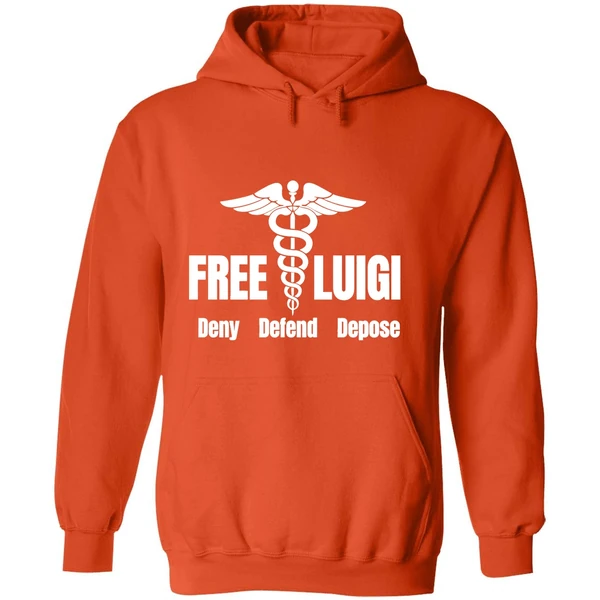 Free Luigi Deny Defend Depose Hoodie - Image 6