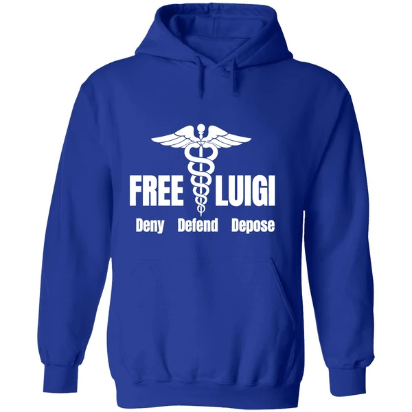 Free Luigi Deny Defend Depose Hoodie - Image 7