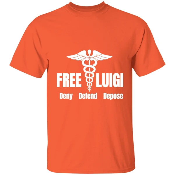 free luigi deny defend depose shirt orange