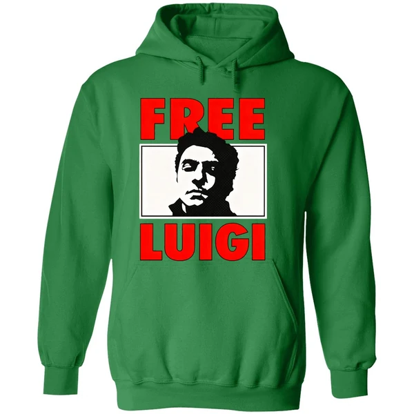 Free Luigi Mangione Mugshot Retro Hoodie - Image 2