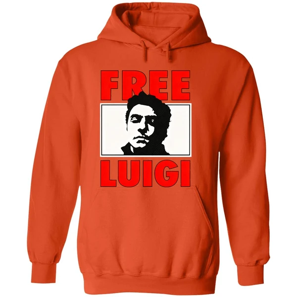 Free Luigi Mangione Mugshot Retro Hoodie - Image 6