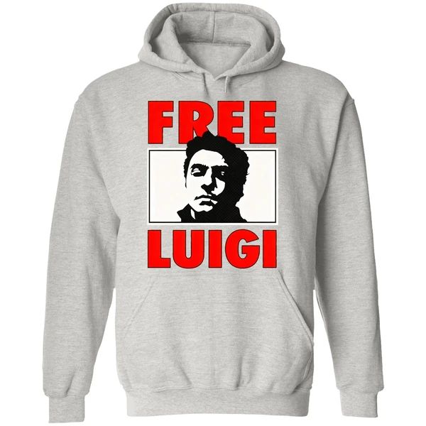 Free Luigi Mangione Mugshot Retro Hoodie - Image 9