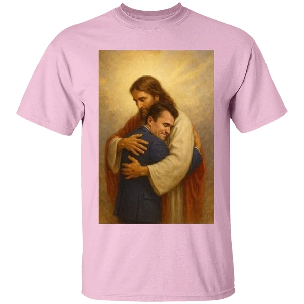 freedom charlie kirk and jesus shirt lightpink