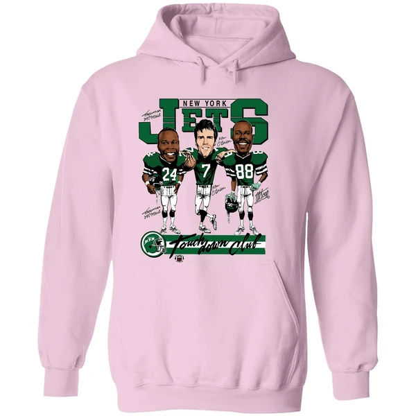 Freeman Mcneil Ken Obrien And Al Toon New York Jets Football Vintage Hoodie - Image 5