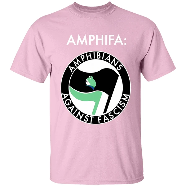 frog amphifa amphibians against fascism shirt lightpink