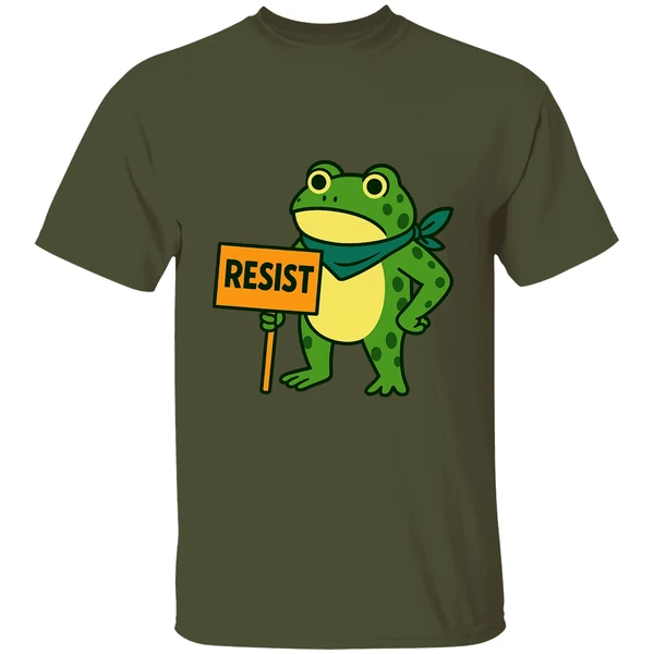Frog Resist Portland Frog Protest Activist Political 2025 Shirt - Image 3