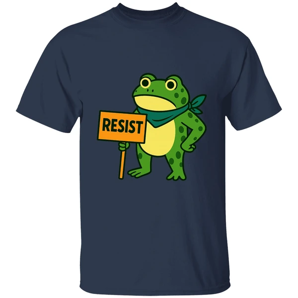 Frog Resist Portland Frog Protest Activist Political 2025 Shirt - Image 4